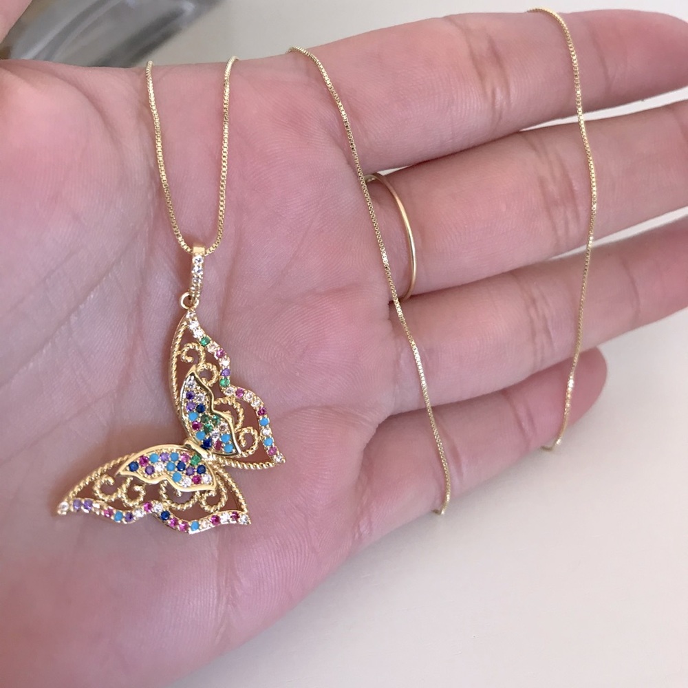 🎉HP🎉Butterfly Necklace | 14k Gold Filled - Picture 2 of 5